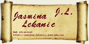 Jasmina Lekanić vizit kartica